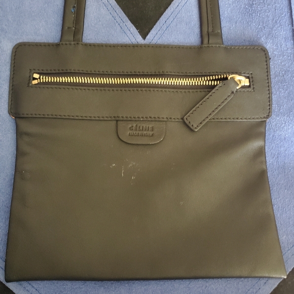 Celine lambskin leather tote.Blue and Black in color. - Picture 13 of 16